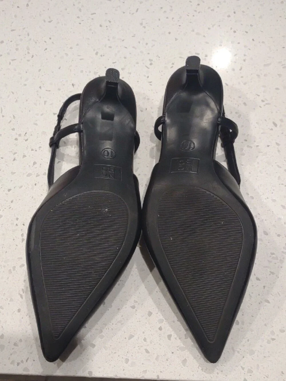 No Boundaries Black Pointed Slingback Heels Women’s Size 10